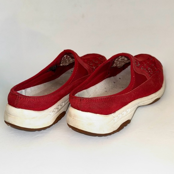 Red Easy Spirit “Travel Lace” Slip-On Comfort Clogs Mules, Sz 8 - Picture 6 of 12